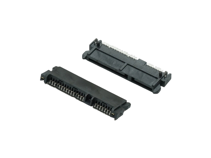 SATA 7+15P 母座板下 H4.2 SMT  带三杠